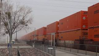 BNSF 9277 SD70ACe  1 13 19   FOG  Victorville, Ca   Ron Diczhazy