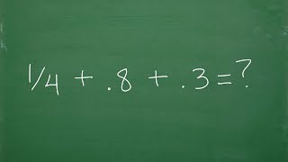 BASIC Math: What is 1/4  + .8 + .3=? Many can’t do without a Calculator!