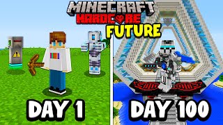 I Survived 100 Days in the FUTURE in Hardcore Minecraft...