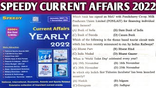 Speedy Current Affairs 2022 | English Version | Complete Year /Speedy Current Affairs In English