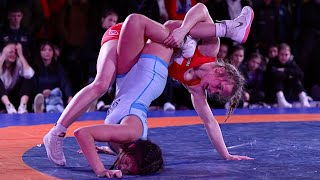 U20 Svenja Jungo (SUI) vs Rianne Murphy (USA) 50kg. Women wrestling.