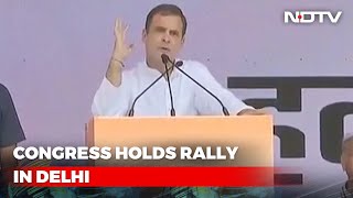 Rahul Gandhi's "Hate Rising" Attack On BJP At Mega Congress Rally