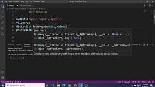 Python dictionary fromkeys method
