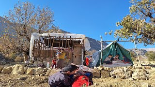 Nomadic Lifestyle of iran: Hamed's efforts to build a house play for children take care of an infant