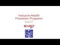 Inclusive Health Promotion Programs: Access 101