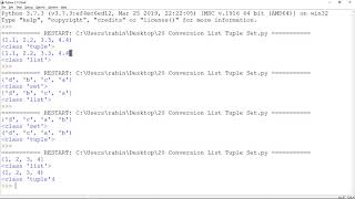 20 ENG Python 3 Conversion between Lists Tuples and Sets