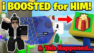 So..I BOOSTED For Him And THIS HAPPENED! 😱 (Honeyday 🍯) | Bee Swarm Simulator 🐝