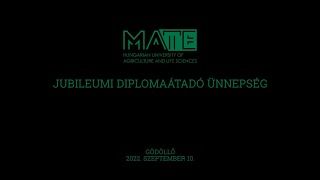 Jubileumi Diplomaátadó Ünnepség 2022. szeptember 10.