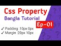 Padding Vs Margin, Css Property Bangla Tutorial 2023