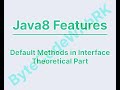Java8::Default Methods in Interface part1 #youtube #trending #java #java8