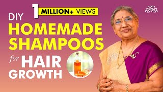 3 Natural Homemade Shampoos for Hair Fall, Dandruff, & Healthy Hair | DIY Hair Growth Shampoos