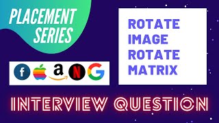 Rotate Image Matrix Leetcode 48 Rotate 2d Array by 90 degrees clockwise without using extra space