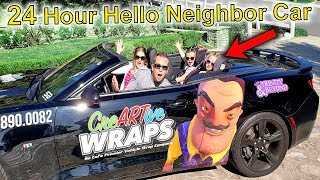 Living in Hello Neighbor Car for 24 Hours!