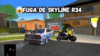 😱GTA SAN ANDREAS FUGA DE SKYLINE R34