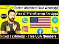 How to Create fake Whatsapp account without number | Otp verification for Instagram and Facebook