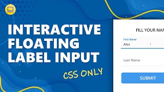 Input Text With Floating Label HTML CSS Only | CSS Input Tutorial