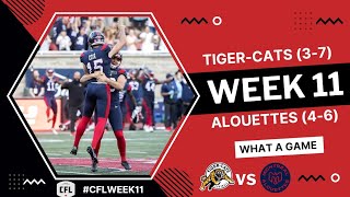 Hamilton Tiger-Cats vs Montreal Alouettes  | 2022 CFL Week 11 | Highlights