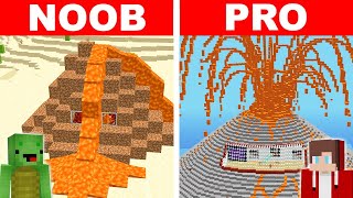 Minecraft NOOB vs PRO SAFEST SECURITY VOLCANO HOUSE by Mikey Maizen and JJ (Maizen Parody)