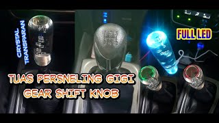 Ganti tuas persneling gigi mobil manual / Gear shift knob LED | crystal transparan | Avanza