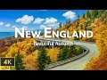 NEW ENGLAND 4K - Beautiful Autumn with Relaxing Stress Relief Music - Healing Music