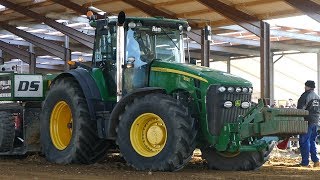 John Deere 8530 Pulling The Heavy Sledge at Borris Pulling Arena 2018 | Tractor Pulling Denmark