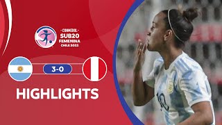 CONMEBOL Sub20 FEM 2022 | Argentina 3-0 Perú | HIGHLIGHTS