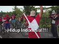 Peringatan Hari Kemerdekaan Gowes Sepeda di Kebun Sawit