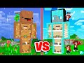 JJ's Family RICH Statue vs Mikey's Family POOR Statue Survive Battle in Minecraft - Maizen