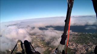 Paragliding from Mount Teide to Puerto de la Cruz - Through the clouds!