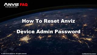 Reset/Cancel Anviz Devices' Admin Permission Guide(ST)