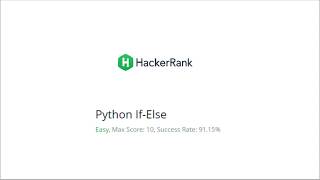 [2] Python If-Else - HackerRank Practice Programs for Python