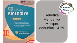 Dim 2023 II hissə. Genetika. İrsiyyətin ötürülməsi, mendel və Morqan qanunları 14-29