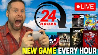 24 HOUR STREAM - NEW GAME EVERY HOUR! - LIVE