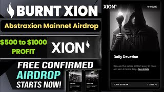 $XION Abstraxion Mainnet Airdrop Step by Step Guide || Profit $500 To $1000 New User Also Join