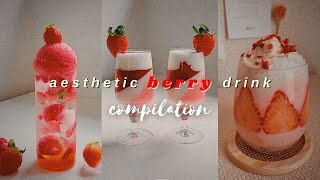 aesthetic homecafe berry drinks compilation 🍓