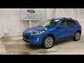 Blue 2021 Ford Escape TITANIUM HYBRID Review   - MacPhee Ford