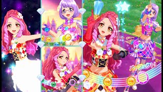 アイカツスターズ！エルザ フォルテ\u0026七倉小春でForever Dream・ふつう（2人ユニット）・パッションヴィーナスコーデ，ピオニーヴィーナスコーデ　※グレードチェンジ発生