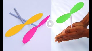 How to make flying propeller at home | How to make paper helicopter