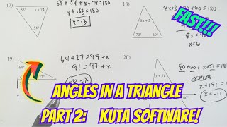 Angles in a triangle part 2: Kuta Software