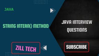3) String intern() method