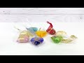 my italian decor murano glass blown small heart ornaments handmade in italy