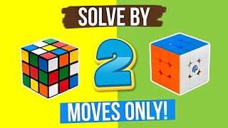 How To Solve 3×3 Puzzle Cube 2 Moves🤯😱| how to solve 3 by 3 Rubik's Cube| #puzzle #rubikscube