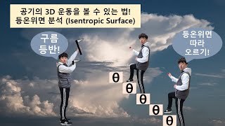 [4K 기상학]  공기를 3D 영화처럼 어떻게 움직이는지 알 수 있다? 등온위면 분석 (Isentropic Surface)