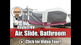 (Sold) 2009 Coleman Avalon Used Highwall Popup Fold Down Tent Camper with Air, Bathroom, and Slide