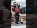 Funny Street Acrobatics in Quebec City #streetperfomance #acrobatics  #clown #quebeccity #shorts