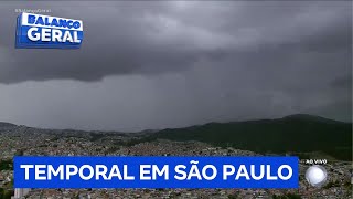 Início da semana deve ser marcado por temporais e ventos de até 100 km/h na Grande São Paulo