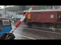 nawalapitiya to nanu oya local train passing through kotagala railway crossing amidst heavy raining