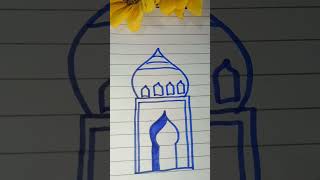 Beautiful Masjid Drawing 🕌🕌🕌🌙🌙