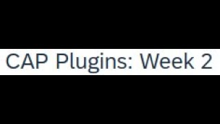 Challenge - CAP Plugins: Week 2
