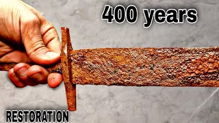 restoration//How to restoration a 400 year old war sword?